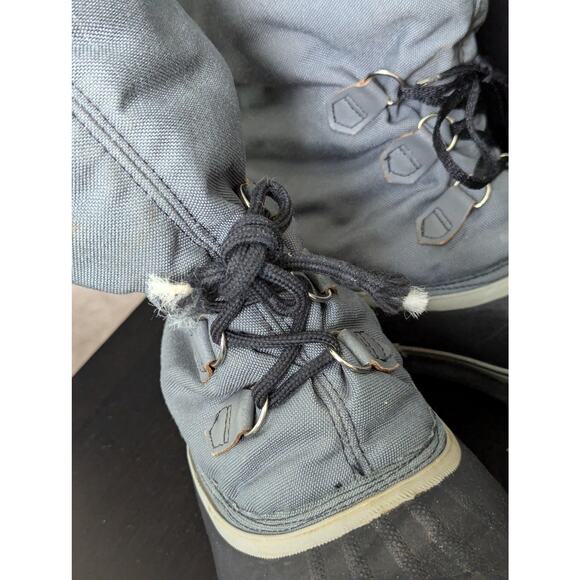 Vintage Sorel Glacier Tall Snow Boots Gray Canvas Mens 9 Made in Canada Manitoba - Picture 8 of 9